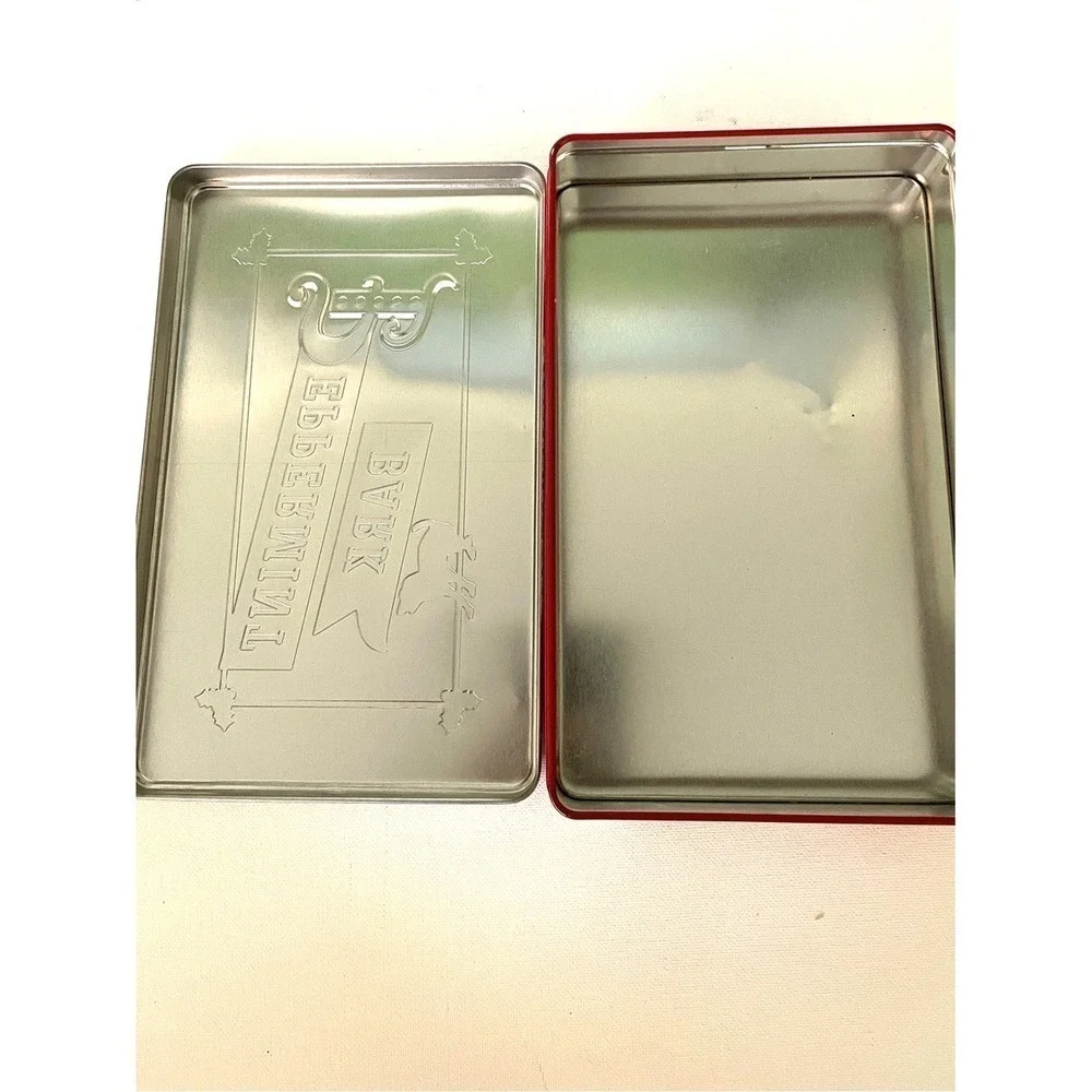 Williams-Sonoma Peppermint Bark Retro Style Tin Collectible Christmas Holiday